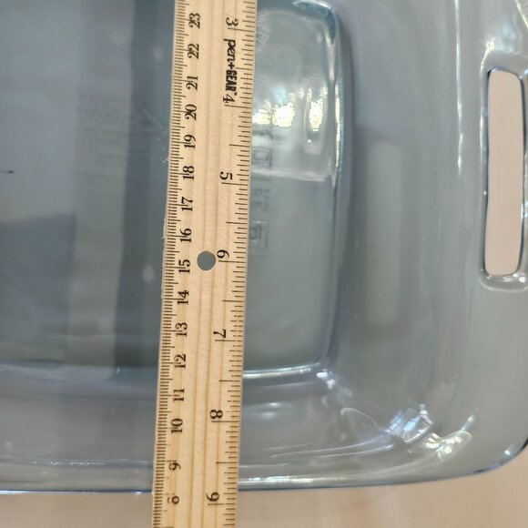Pyrex Easy Grab Blue Glass Pan 8" square Atlantic blue large handle 2qt colorful - Picture 9 of 9